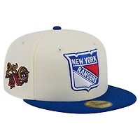 Casquette ajustée New Era crème pour homme York Rangers America's 250th Two-Tone 59FIFTY