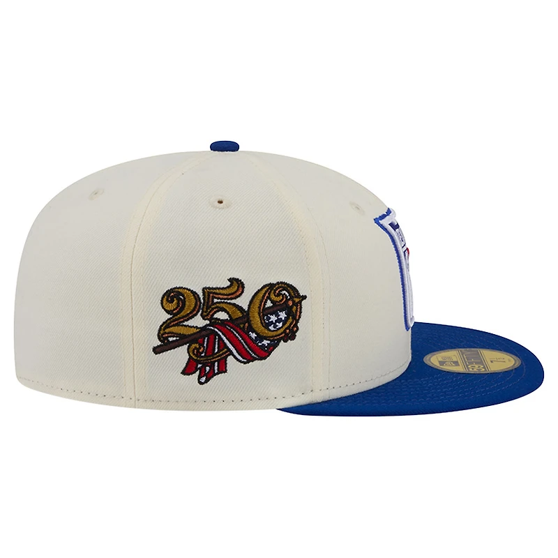 Casquette ajustée New Era crème pour homme York Rangers America's 250th Two-Tone 59FIFTY