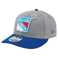 Casquette snapback 9FIFTY grise/bleue New Era pour homme, pin en laine des Rangers de New York