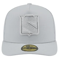 Casquette ajustée New Era 59FIFTY à motif York Rangers gris pour homme