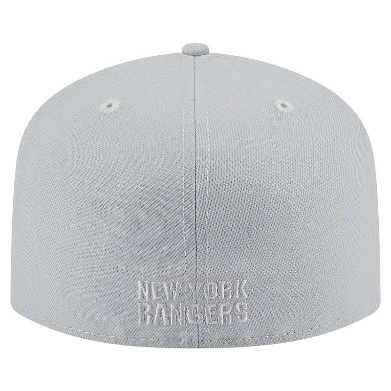 Casquette ajustée New Era 59FIFTY à motif York Rangers gris pour homme