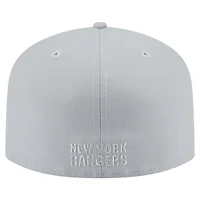 Casquette ajustée New Era 59FIFTY à motif York Rangers gris pour homme