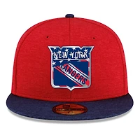 Men's New Era Heather Red/Navy York Rangers Americana 2-Tone 59FIFTY Fitted Hat