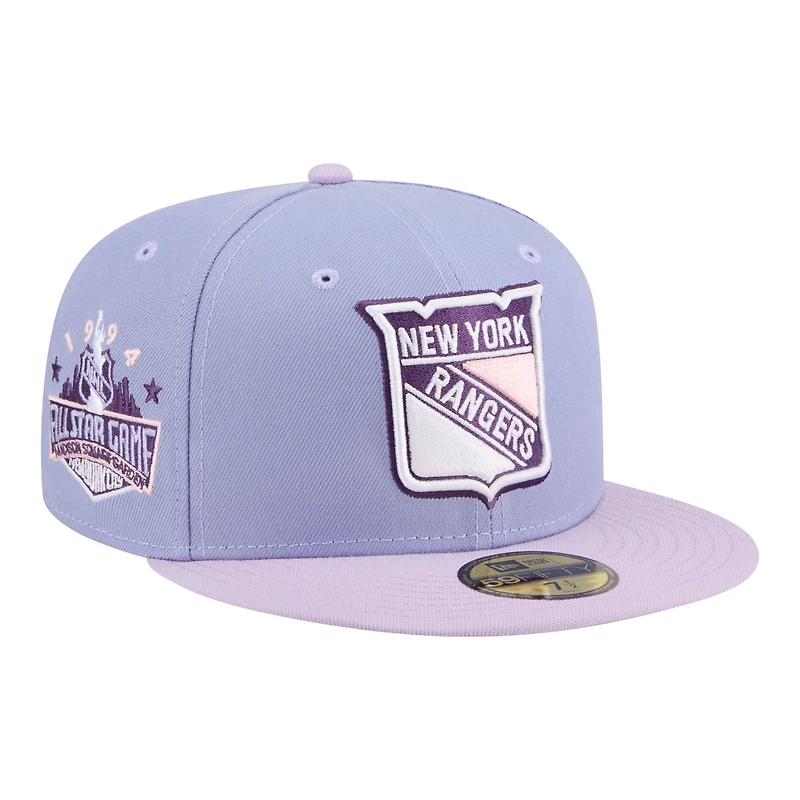 Men's New Era Light Purple/Purple York Rangers Lavender Bloom 59FIFTY Fitted Hat