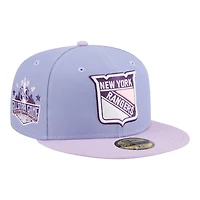 Men's New Era Light Purple/Purple York Rangers Lavender Bloom 59FIFTY Fitted Hat