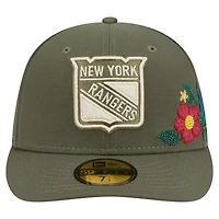 Men's New Era Olive York Rangers Tonal Florals 59FIFTY Fitted Hat