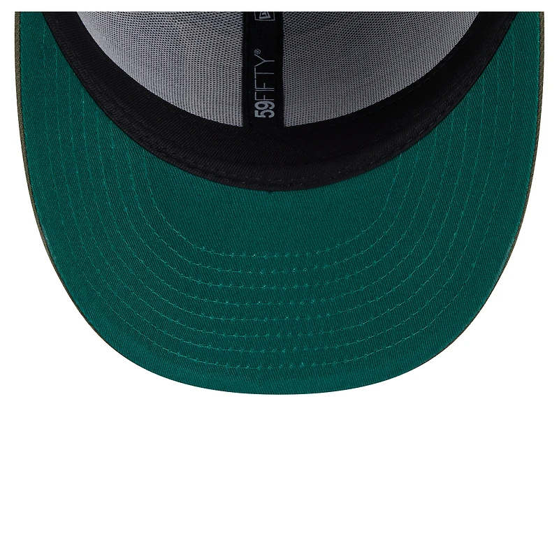 Casquette ajustée New Era 59FIFTY olive York Rangers pour homme