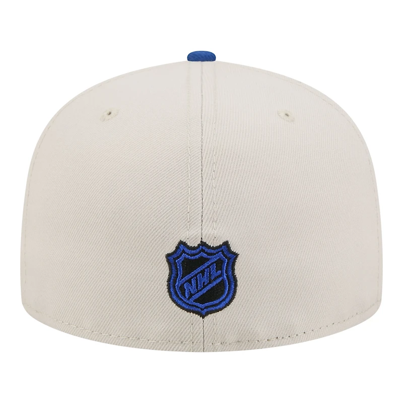 Men's New Era  Tan/Blue York Rangers Localized City Icon 59FIFTY Fitted Hat