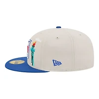 Casquette ajustée New Era 59FIFTY pour homme, beige/bleu, logo York Rangers.