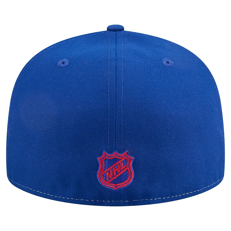 Men's New Era White/Blue York Rangers Repeat Two-Tone 59FIFTY Fitted Hat