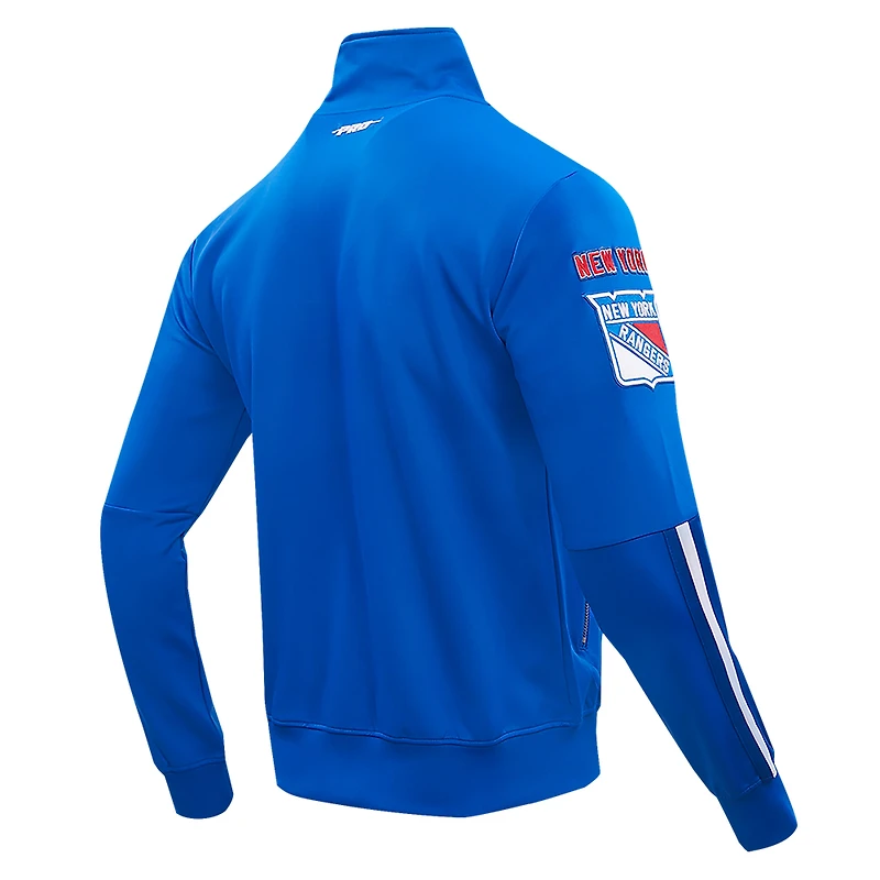 Veste de survêtement classique entièrement zippée Pro Standard Blue New York Rangers pour homme