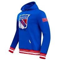 Men's Pro Standard Blue New York Rangers Retro Classic Fleece Pullover Hoodie