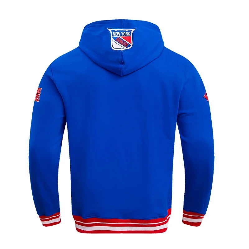 Men's Pro Standard Blue New York Rangers Retro Classic Fleece Pullover Hoodie