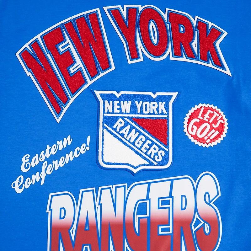 T-shirt Turn It Up Pro Standard bleu pour homme des Rangers de New York