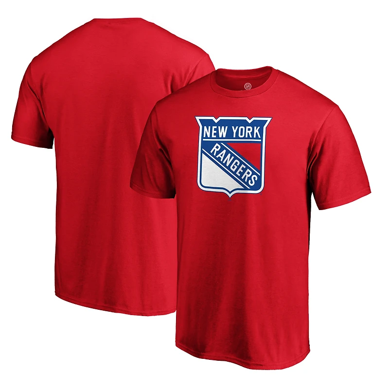 Men's  Red New York Rangers Primary Logo T-Shirt