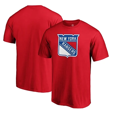 Men's  Red New York Rangers Primary Logo T-Shirt