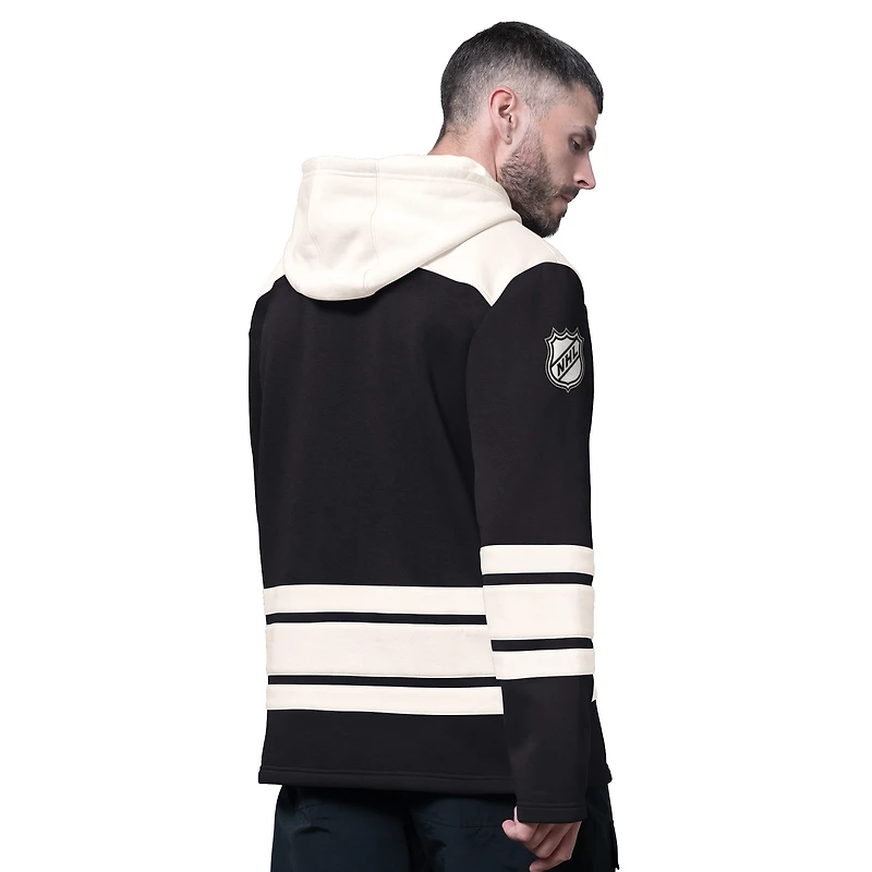 Men's Starter Black New York Rangers Slapshot Fashion Hoodie