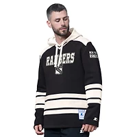Men's Starter  Black New York Rangers Slapshot Fashion Hoodie