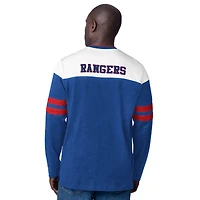 T-shirt à manches longues bleu Starter pour homme New York Rangers Blitz Durene