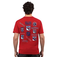 Men's Starter  Red New York Rangers Logo Collage T-Shirt