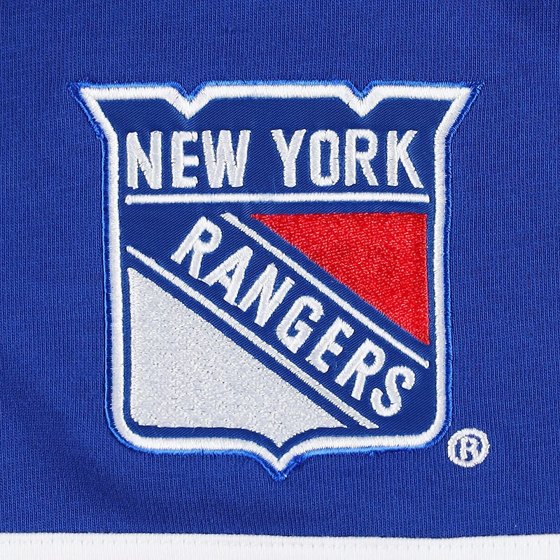 Haut à manches longues lacets Walter Tommy Hilfiger bleu des New York Rangers pour hommes