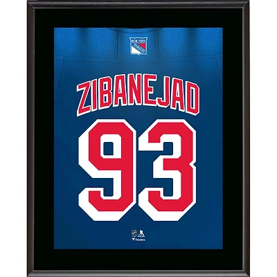 Mika Zibanejad New York Rangers 10.5" x 13" Jersey Number Sublimated Player Plaque
