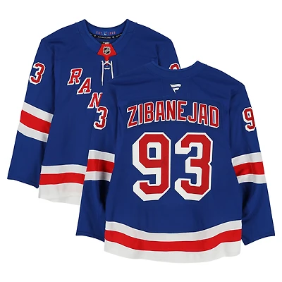 Mika Zibanejad New York Rangers Autographed Game-Used #93 Blue Set 3 Jersey from the 2024-25 NHL Season