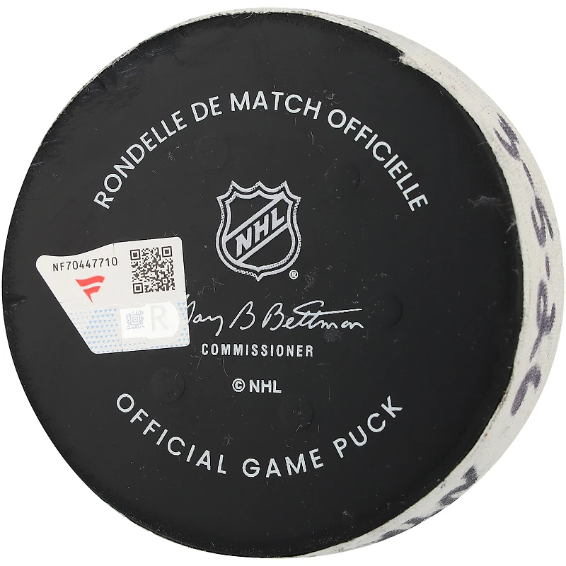 Mika Zibanejad New York Rangers Game-Used Goal Puck from March 5, 2026 vs. Toronto Maple Leafs