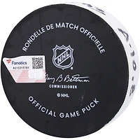Rondelle de but utilisée par Mika Zibanejad des Rangers de New York contre les Red Wings de Détroit le 14 octobre 2024