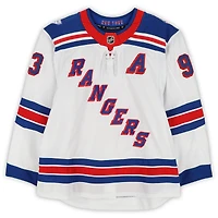 Mika Zibanejad New York Rangers Game-Used #93 White Jersey vs. Buffalo Sabres on October 9, 2024