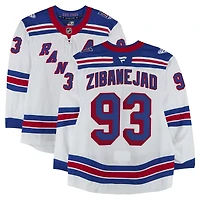 Maillot blanc n° 93 porté par Mika Zibanejad des Rangers de New York lors de la saison 2025-2026 de la LNH (série 3).