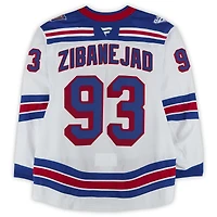 Mika Zibanejad New York Rangers Game-Used #93 White Set 3 Jersey from the 2025-26 NHL Season
