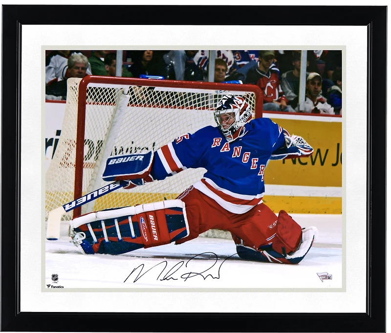 Mike Richter New York Rangers Autographed 16" x 20" Making Save Photograph