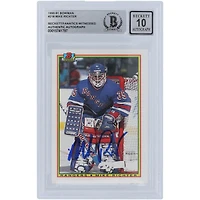 Mike Richter New York Rangers Autographed 1990-91 Bowman #218 Beckett Fanatics Witnessed Authenticated 10 Rookie Card