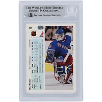 Mike Richter New York Rangers Autographed 1990-91 Upper Deck #32 Beckett Fanatics Witnessed Authenticated Rookie Card 