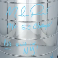 Mike Richter New York Rangers Autographed 2' Replica Stanley Cup with "1994 S.C. Champs!" & "No Quit in NY!" Inscriptions - Limited Edition #5/5