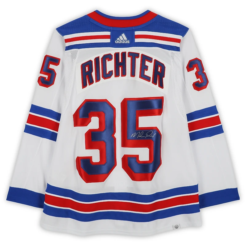 Mike Richter New York Rangers Autographed White adidas Jersey