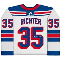 Maillot adidas blanc dédicacé par Mike Richter des Rangers de New York