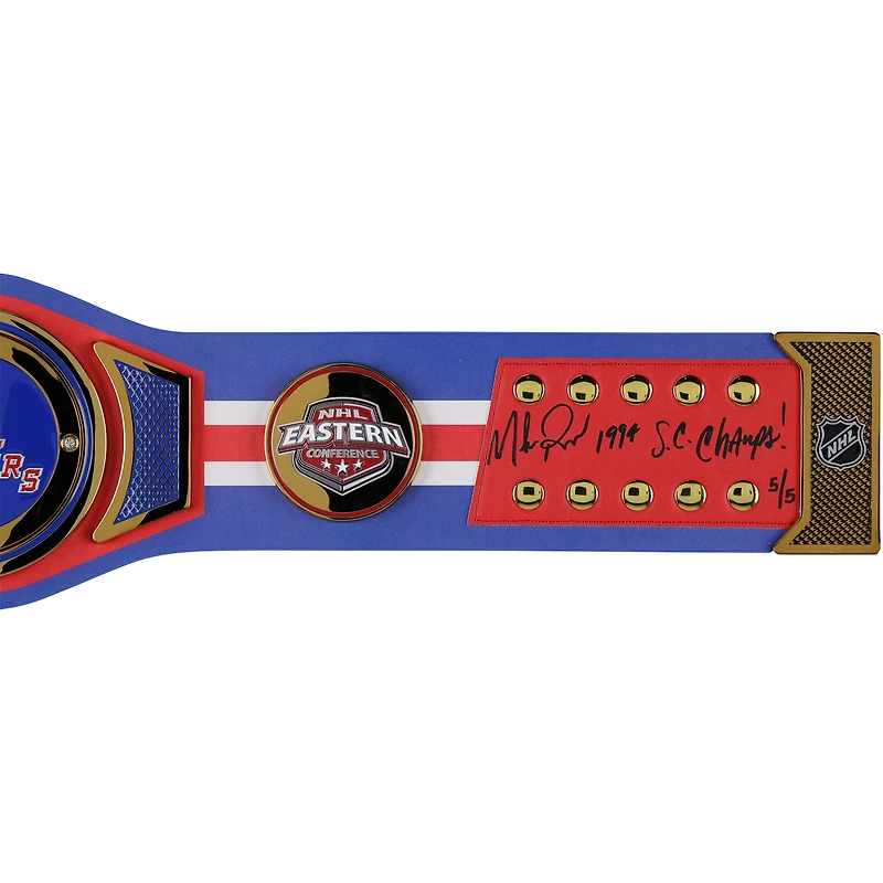 Mike Richter New York Rangers Autographed WWE Legacy Title Belt with "1994 S.C. Champs!" Inscription - Limited Edition #5/5