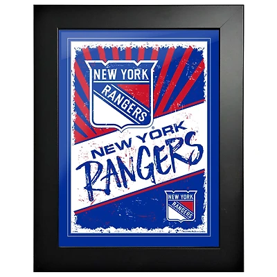 New York Rangers - 12'' x 16'' Classic Print Framed Art