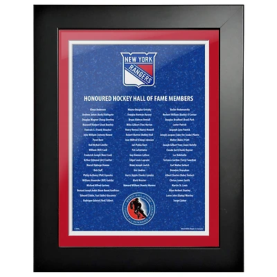 Image encadrée Rangers de New York - 12'' x 16'' Hockey Hall of Fame Honored Members