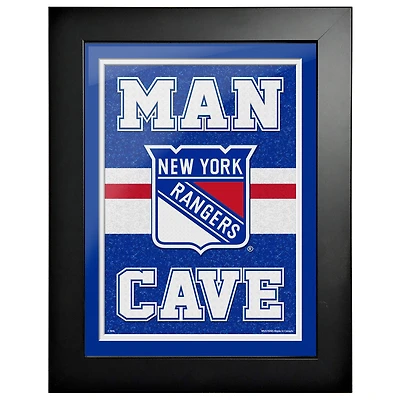 Rangers de New York - Oeuvre encadrée Man Cave 12'' x 16''