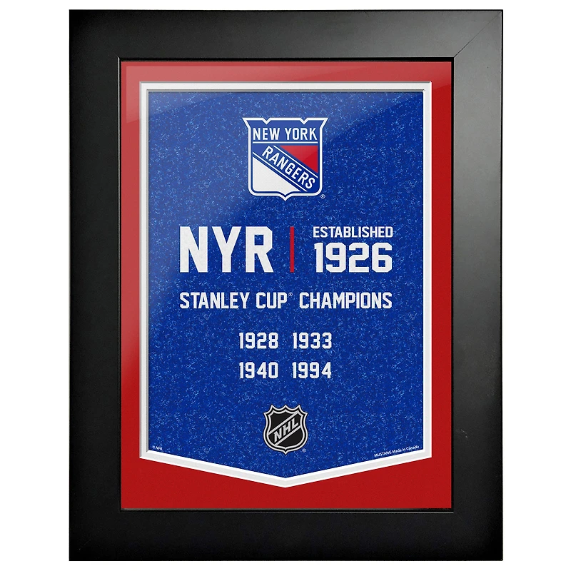 New York Rangers - 12'' x 16'' Team Empire Framed Artwork