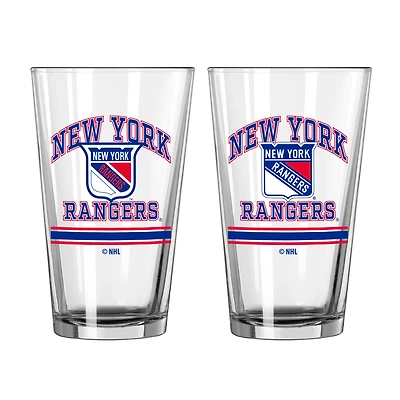 Rangers de New York 16oz. Verre à pinte, paquet de deux
