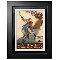 New York Rangers 1928 Madison Square Garden Slapshot - Couverture de programme encadrée 12 `` x 16 ''