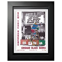 New York Rangers 1966 Madison Square Garden Final Season - 12'' x 16'' Framed Program Cover