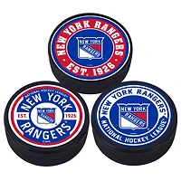 Rangers de New York - Paquet de 3 rondelles