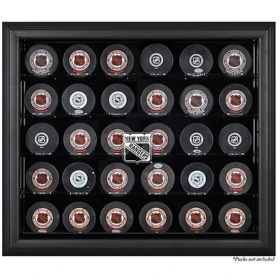New York Rangers 30-Puck Black Display Case