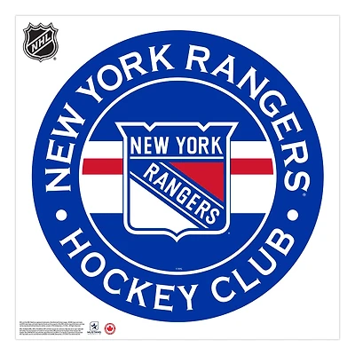 Rangers de New York - 36'' x 36'' Team Repositional Stripe Design Vinyl Sticker Mural