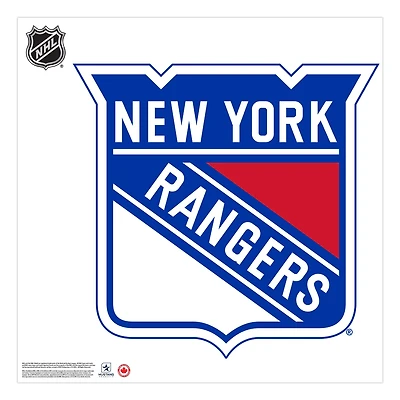 New York Rangers - 36 `` x 36 '' sticker mural en vinyle de repositionnement de l'équipe